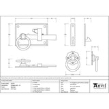 This is an image showing From The Anvil - Beeswax Cottage Latch - LH available from trade door handles, quick delivery and discounted prices