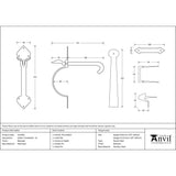 This is an image showing From The Anvil - Beeswax Gothic Thumblatch - XL available from trade door handles, quick delivery and discounted prices