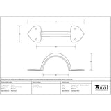 This is an image showing From The Anvil - Beeswax 6" Gothic D Handle available from trade door handles, quick delivery and discounted prices