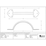 This is an image showing From The Anvil - Beeswax 8" Gothic D Handle available from trade door handles, quick delivery and discounted prices