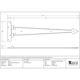 This is an image showing From The Anvil - Beeswax 18" Arrow Head T Hinge (pair) available from T.H Wiggans Architectural Ironmongery, quick delivery and discounted prices