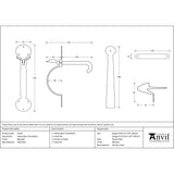 This is an image showing From The Anvil - Beeswax Heavy Bean Thumblatch available from trade door handles, quick delivery and discounted prices