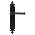 This is an image of From The Anvil - Black Tudor Lever Latch Set available to order from T.H Wiggans Architectural Ironmongery in Kendal, quick delivery and discounted prices.