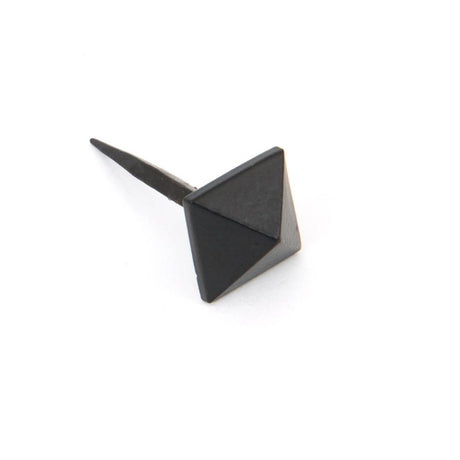 This is an image showing From The Anvil - Black Pyramid Door Stud - Medium available from T.H Wiggans Architectural Ironmongery in Kendal, quick delivery and discounted prices
