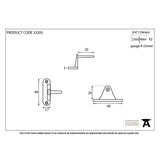 This is an image showing From The Anvil - Black Cranked Casement Stay Pin available from T.H Wiggans Architectural Ironmongery in Kendal, quick delivery and discounted prices