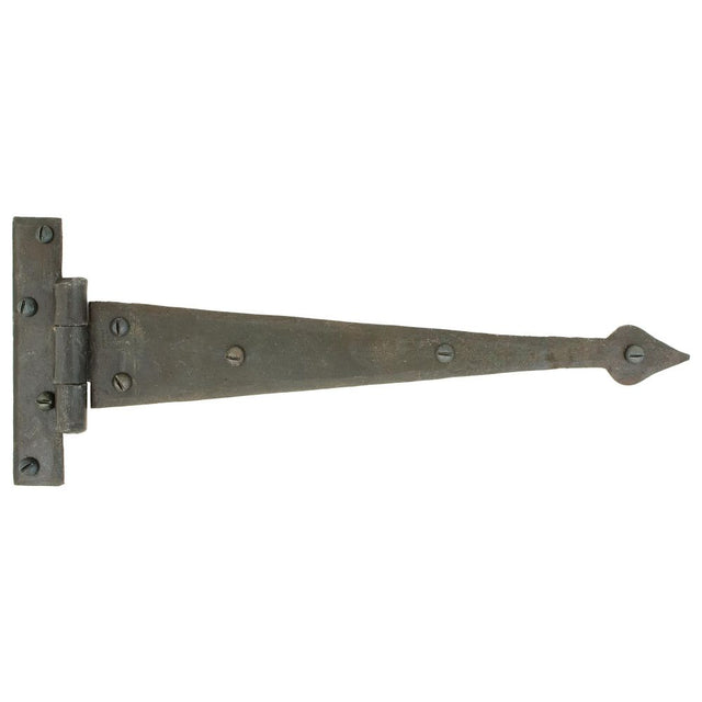 This is an image showing From The Anvil - Beeswax 12" Arrow Head T Hinge (pair) available from T.H Wiggans Architectural Ironmongery in Kendal, quick delivery and discounted prices