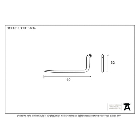 This is an image showing From The Anvil - Beeswax L Hook - Large available from trade door handles, quick delivery and discounted prices