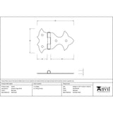 This is an image showing From The Anvil - Beeswax Ornate Hinge (pair) available from T.H Wiggans Architectural Ironmongery, quick delivery and discounted prices