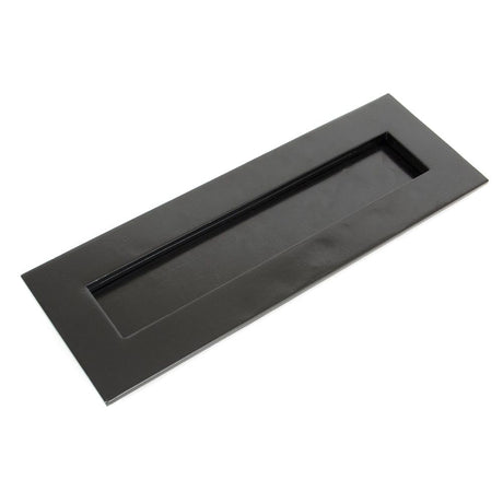 This is an image of From The Anvil - Black Large Letter Plate 319 x 110mm available to order from T.H Wiggans Architectural Ironmongery in Kendal, quick delivery and discounted prices.