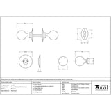 This is an image showing From The Anvil - Beeswax Round Mortice/Rim Knob Set available from trade door handles, quick delivery and discounted prices