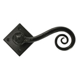 This is an image of From The Anvil - Black Monkeytail Lever on Rose Set (Diamond) available to order from T.H Wiggans Architectural Ironmongery in Kendal, quick delivery and discounted prices.