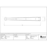 This is an image showing From The Anvil - Black 18" Penny End Hinge Front (pair) available from T.H Wiggans Architectural Ironmongery, quick delivery and discounted prices