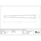 This is an image showing From The Anvil - Beeswax 18" Penny End Hinge Front (pair) available from T.H Wiggans Architectural Ironmongery, quick delivery and discounted prices