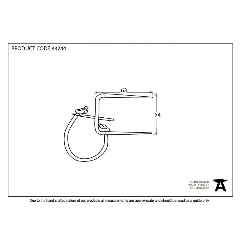 This is an image showing From The Anvil - Beeswax Locking Staple Pin available from trade door handles, quick delivery and discounted prices