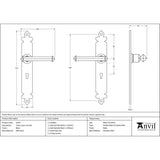 This is an image showing From The Anvil - Black Tudor Lever Lock Set available from trade door handles, quick delivery and discounted prices