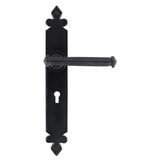 This is an image of From The Anvil - Black Tudor Lever Lock Set available to order from T.H Wiggans Architectural Ironmongery in Kendal, quick delivery and discounted prices.