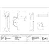 This is an image showing From The Anvil - Black Heavy Bean Thumblatch available from trade door handles, quick delivery and discounted prices