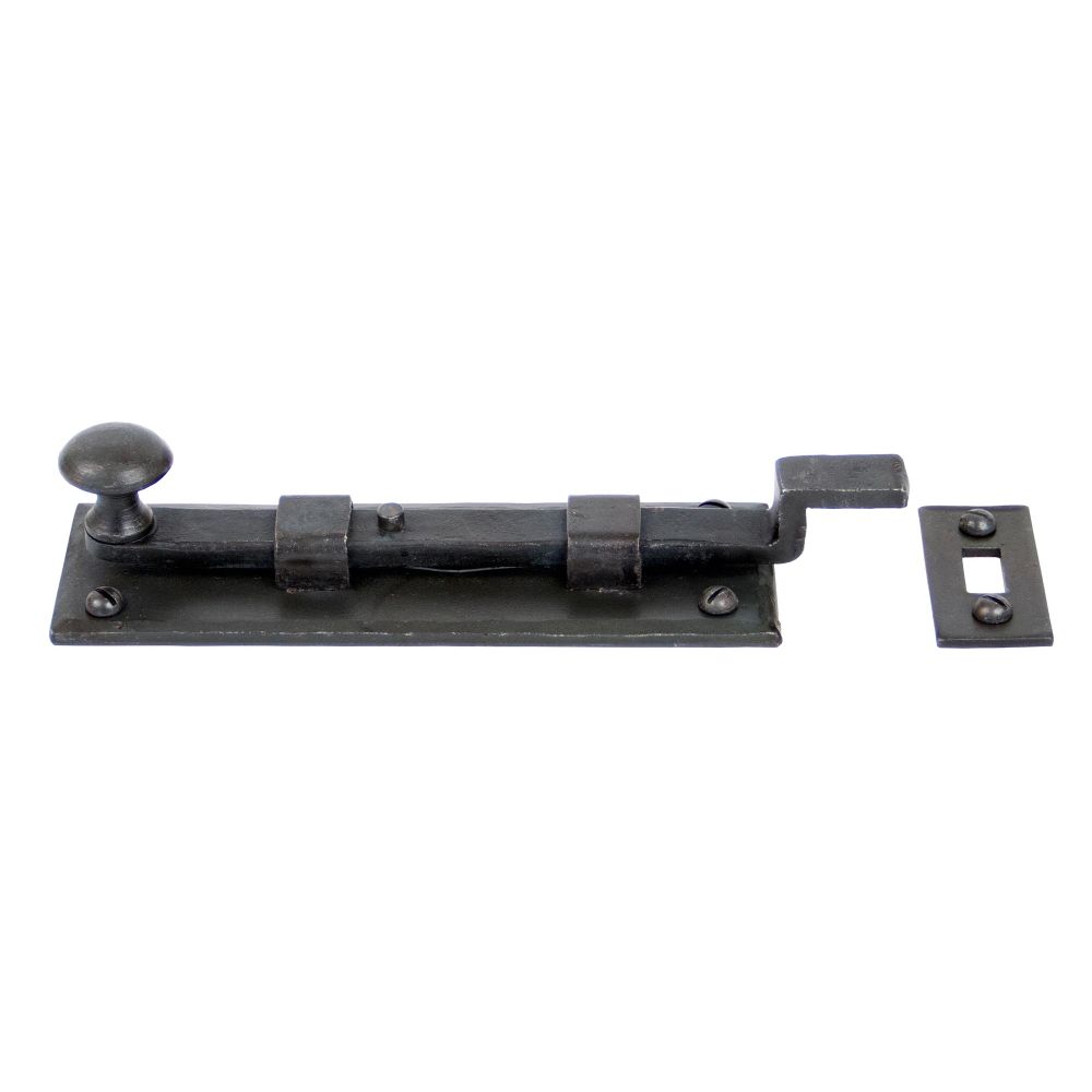 This is an image showing From The Anvil - Beeswax 6" Cranked Knob Bolt available from T.H Wiggans Architectural Ironmongery in Kendal, quick delivery and discounted prices