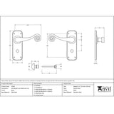 This is an image showing From The Anvil - Black Monkeytail Lever Bathroom Set available from trade door handles, quick delivery and discounted prices