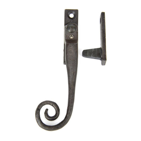 This is an image showing From The Anvil - Beeswax LH Locking Night-vent Monkeytail Fastener available from T.H Wiggans Architectural Ironmongery in Kendal, quick delivery and discounted prices