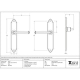 This is an image showing From The Anvil - Black Gothic Lever Latch Set available from trade door handles, quick delivery and discounted prices