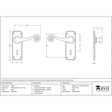 This is an image showing From The Anvil - Black Monkeytail Lever Lock Set available from trade door handles, quick delivery and discounted prices