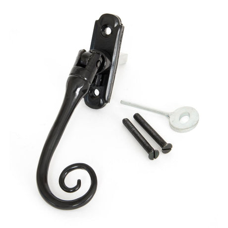 This is an image showing From The Anvil - Black Monkeytail Espag - RH available from T.H Wiggans Architectural Ironmongery in Kendal, quick delivery and discounted prices