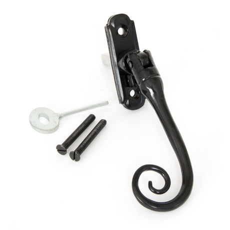 This is an image showing From The Anvil - Black Monkeytail Espag - LH available from T.H Wiggans Architectural Ironmongery in Kendal, quick delivery and discounted prices