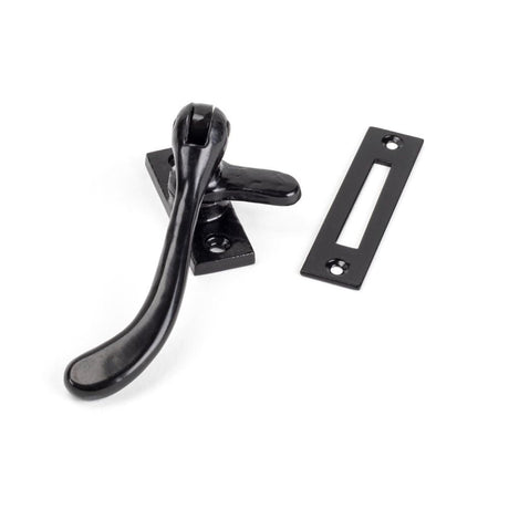 This is an image showing From The Anvil - Black Handmade Peardrop Fastener available from T.H Wiggans Architectural Ironmongery in Kendal, quick delivery and discounted prices