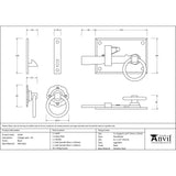 This is an image showing From The Anvil - Black Cottage Latch - RH available from trade door handles, quick delivery and discounted prices