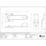 This is an image showing From The Anvil - Beeswax Privacy Latch Set available from trade door handles, quick delivery and discounted prices