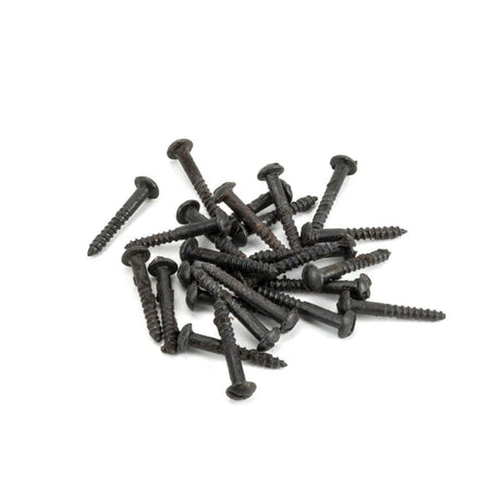 This is an image showing From The Anvil - Beeswax 4 x 3/4'' Round Head Screws (25) available from T.H Wiggans Architectural Ironmongery in Kendal, quick delivery and discounted prices