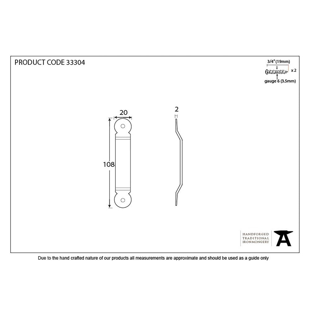 This is an image showing From The Anvil - Beeswax Penny End Screw on Staple available from trade door handles, quick delivery and discounted prices