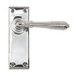 This is an image of From The Anvil - Polished Chrome Reeded Lever Latch Set available to order from T.H Wiggans Architectural Ironmongery in Kendal, quick delivery and discounted prices.