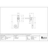 This is an image showing From The Anvil - Polished Brass Slim Monkeytail Espag - LH available from T.H Wiggans Architectural Ironmongery in Kendal, quick delivery and discounted prices
