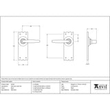 This is an image showing From The Anvil - Black Oak Lever Latch Set available from trade door handles, quick delivery and discounted prices