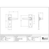 This is an image showing From The Anvil - Black Smooth Lever Lock Set available from trade door handles, quick delivery and discounted prices