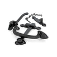 This is an image of From The Anvil - Black Cast Thumblatch Set with Chain available to order from T.H Wiggans Architectural Ironmongery in Kendal, quick delivery and discounted prices.