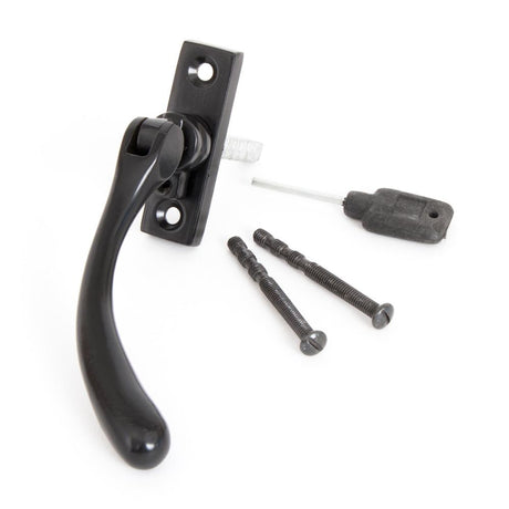 This is an image showing From The Anvil - Black Slim Peardrop Espag - RH available from T.H Wiggans Architectural Ironmongery in Kendal, quick delivery and discounted prices