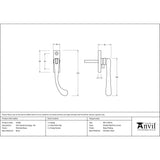 This is an image showing From The Anvil - Polished Brass Slim Peardrop Espag - RH available from T.H Wiggans Architectural Ironmongery in Kendal, quick delivery and discounted prices