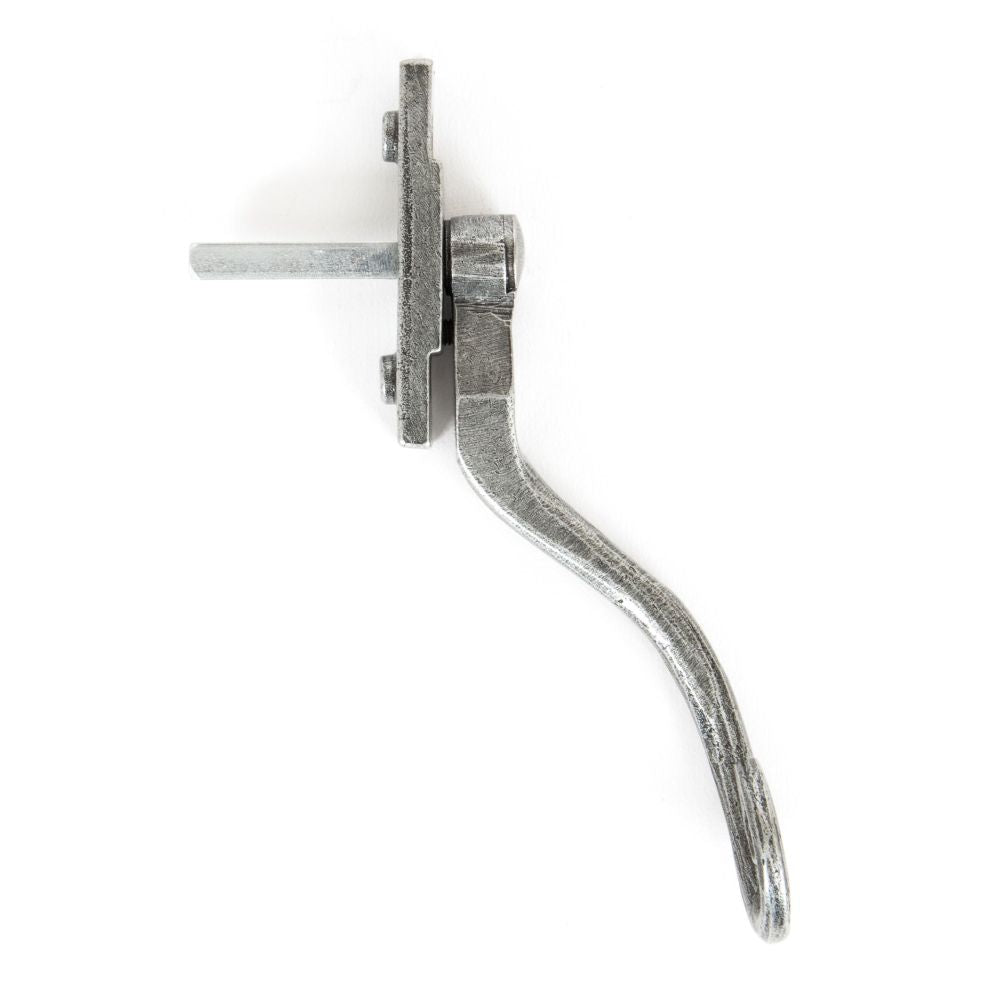 This is an image showing From The Anvil - Pewter Large 16mm Monkeytail Espag - LH available from T.H Wiggans Architectural Ironmongery in Kendal, quick delivery and discounted prices