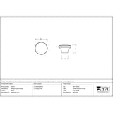 This is an image showing From The Anvil - Black Ribbed Cabinet Knob available from trade door handles, quick delivery and discounted prices