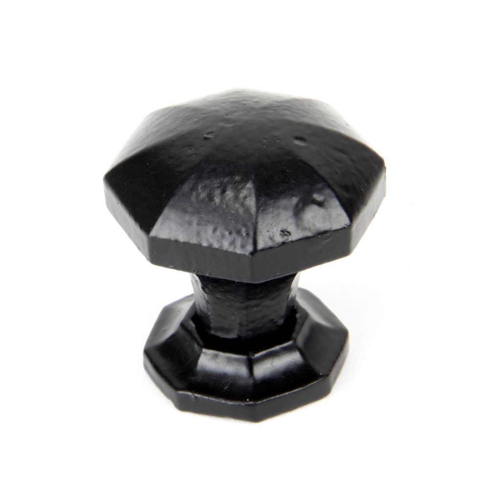 This is an image showing From The Anvil - Black Octagonal Cabinet Knob - Small available from T.H Wiggans Architectural Ironmongery in Kendal, quick delivery and discounted prices