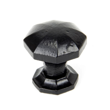 This is an image showing From The Anvil - Black Octagonal Cabinet Knob - Small available from T.H Wiggans Architectural Ironmongery in Kendal, quick delivery and discounted prices
