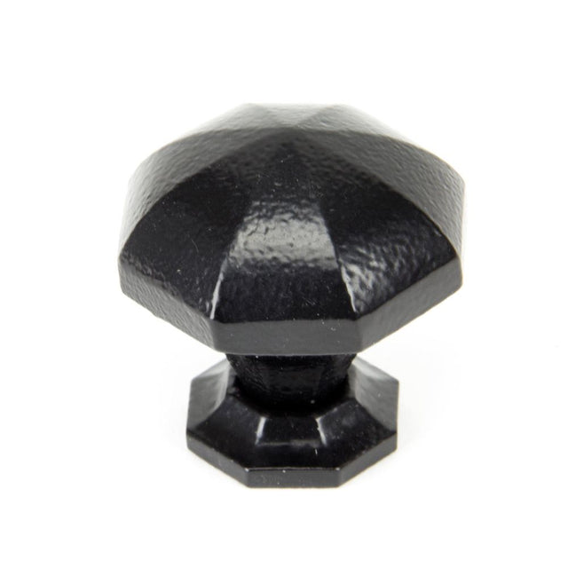 This is an image showing From The Anvil - Black Octagonal Cabinet Knob - Large available from T.H Wiggans Architectural Ironmongery in Kendal, quick delivery and discounted prices