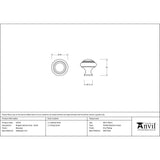 This is an image showing From The Anvil - Beeswax Ringed Cabinet Knob - Small available from trade door handles, quick delivery and discounted prices