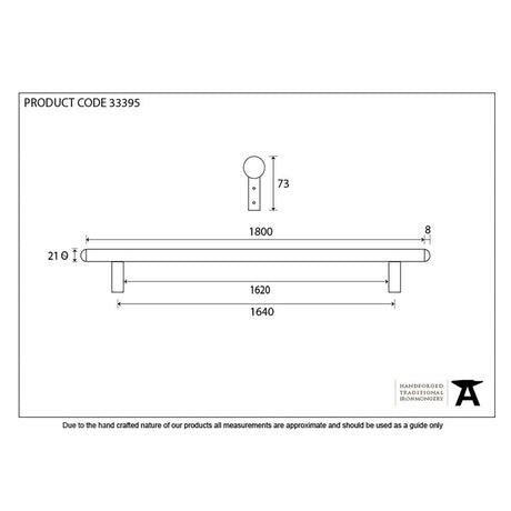 This is an image showing From The Anvil - Pewter 1800mm Pull Handle available from trade door handles, quick delivery and discounted prices