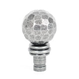 This is an image showing From The Anvil - Pewter Hammered Ball Curtain Finial (pair) available from trade door handles, quick delivery and discounted prices