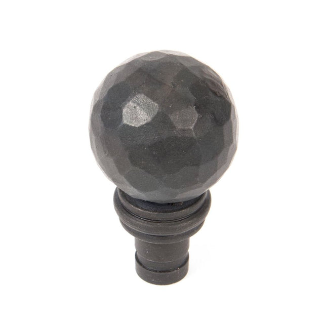 This is an image showing From The Anvil - Beeswax Hammered Ball Curtain Finial (pair) available from T.H Wiggans Architectural Ironmongery in Kendal, quick delivery and discounted prices