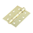 This is an image showing TIMCO Grade 13 Fire Door Hinges - Electro Brass Stainless Steel - 101 x 76 x 3 - 2 Pieces Box available from T.H Wiggans Ironmongery in Kendal, quick delivery at discounted prices.